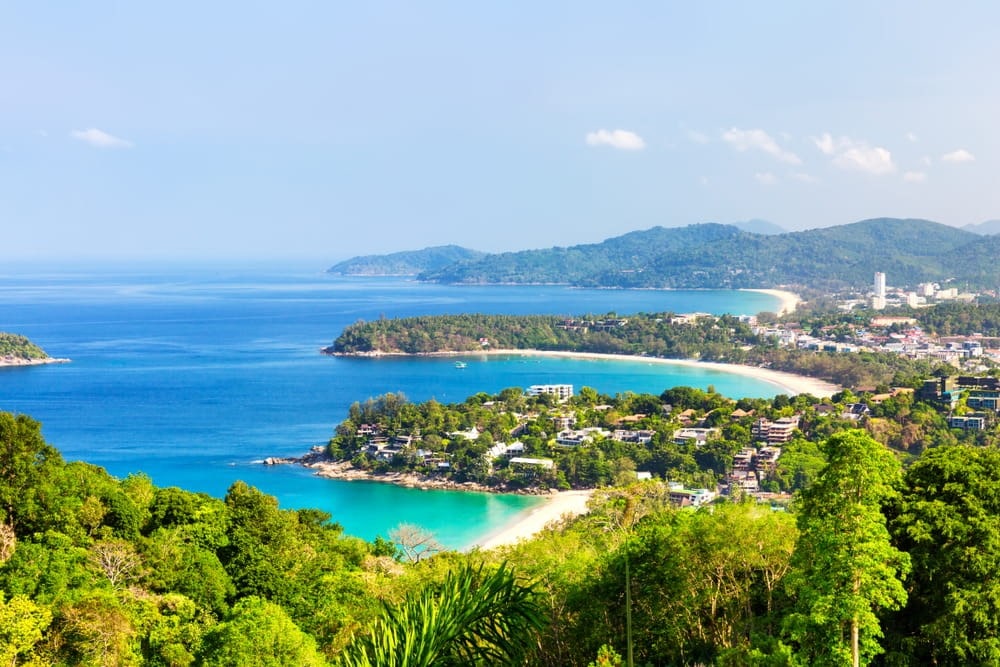 View of Kata Noi Beach, Kata Yai Beach and Karon Beach