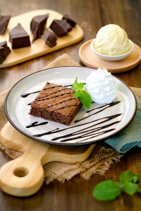 Homemade Brownie with Ice Cream