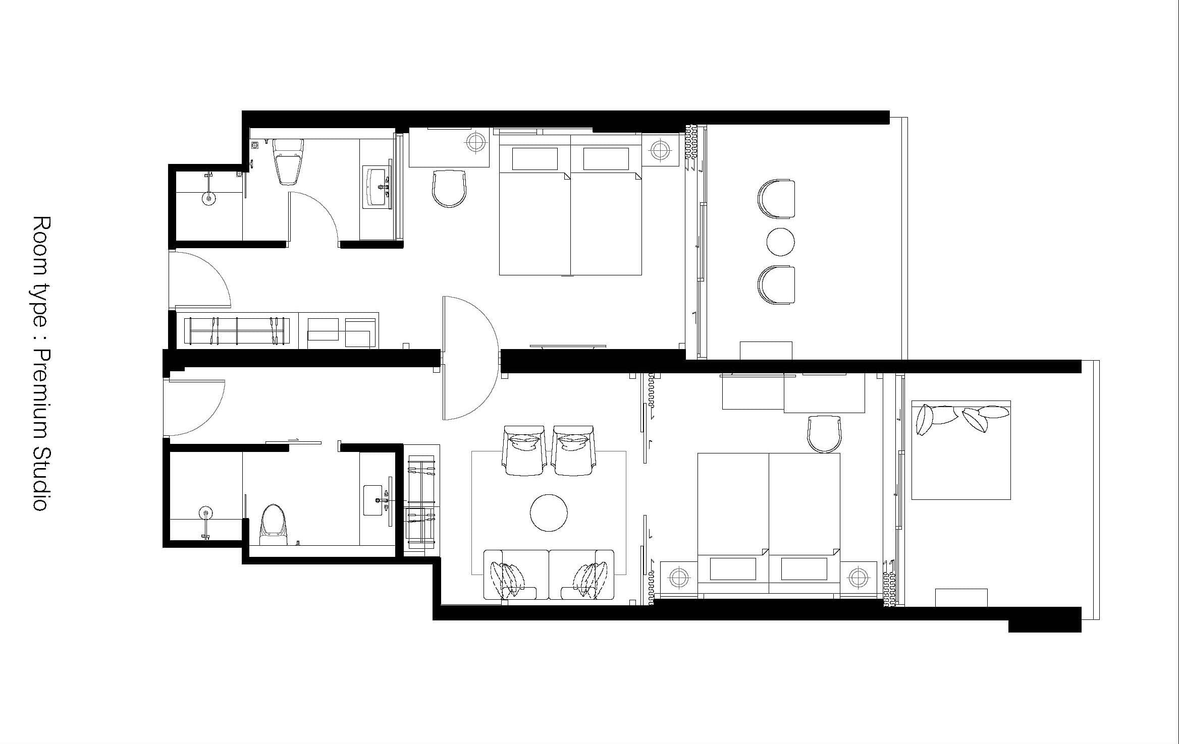 2-Bedroom Premier Family Room_Floor paln