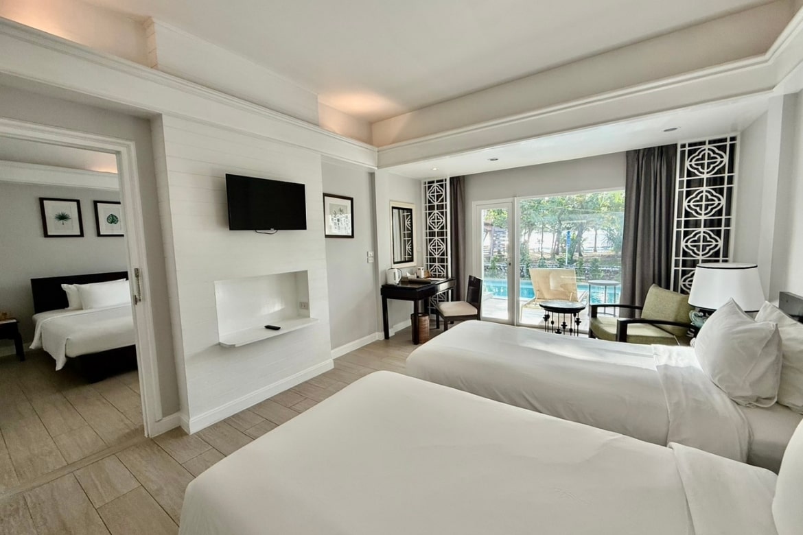 Family Connecting Lagoon Pool Access_In room